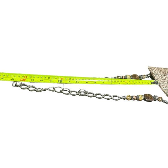 Maya Evangelista Handmade Alligator Leather Bag with Stone & Chain Detail - Picture 12 of 13